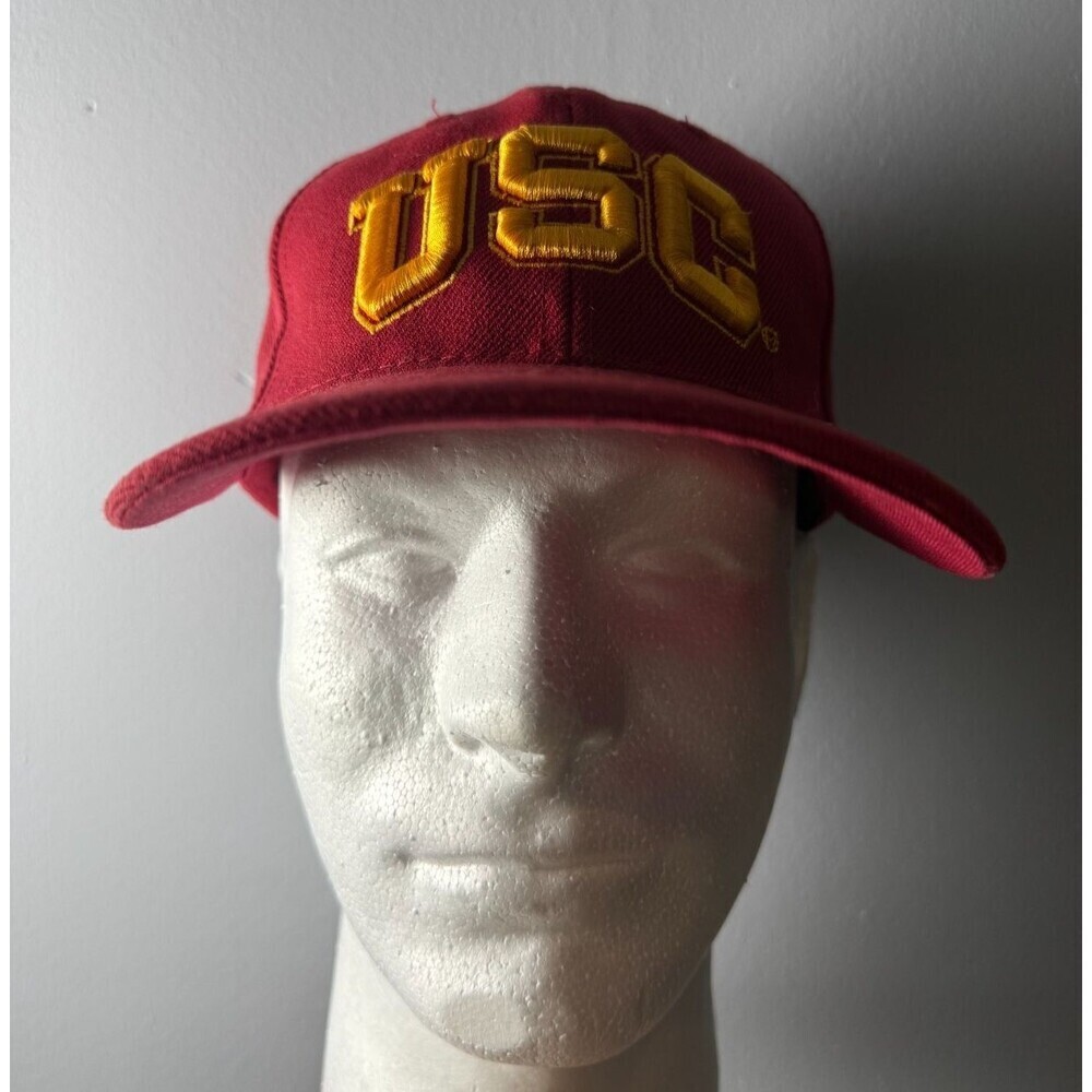 USC Trojans Red Gold Embroidered Fitted Officially Licensed Hat Size 7 Inches - Picture 2 of 10